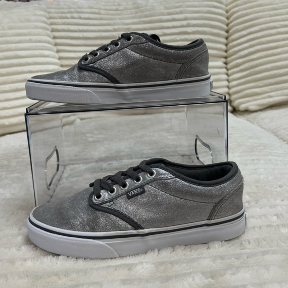 Vans Women’s Off The Walk Gray Sparkle Sneakers Size Womens 6 Color Gray Sparkle
